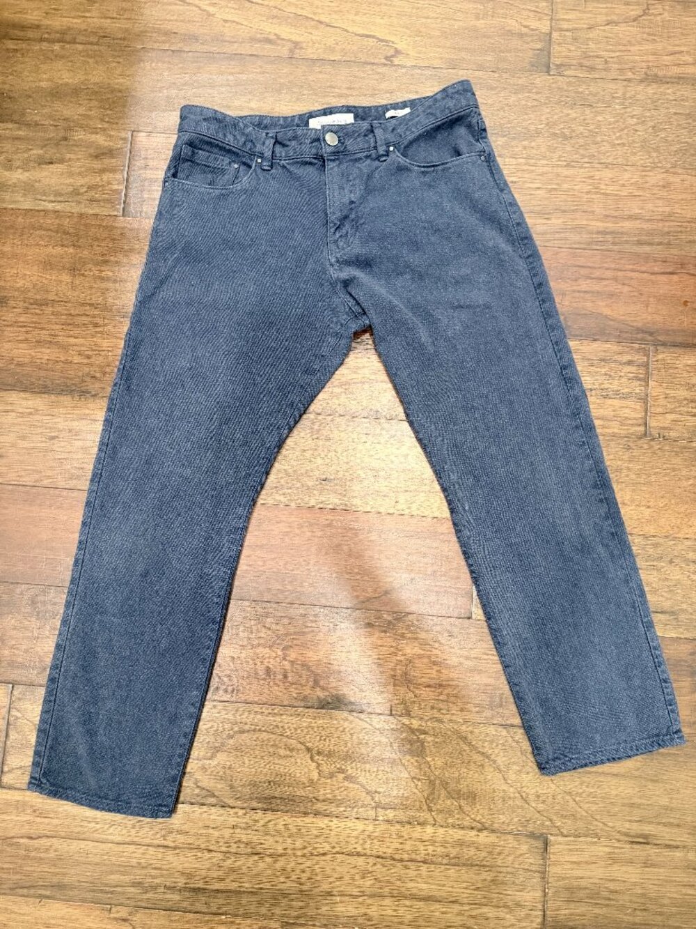 Calvin Klein Jeans Straight Leg Washed Blue Twill Pants Men’s 34x30 Stretch
